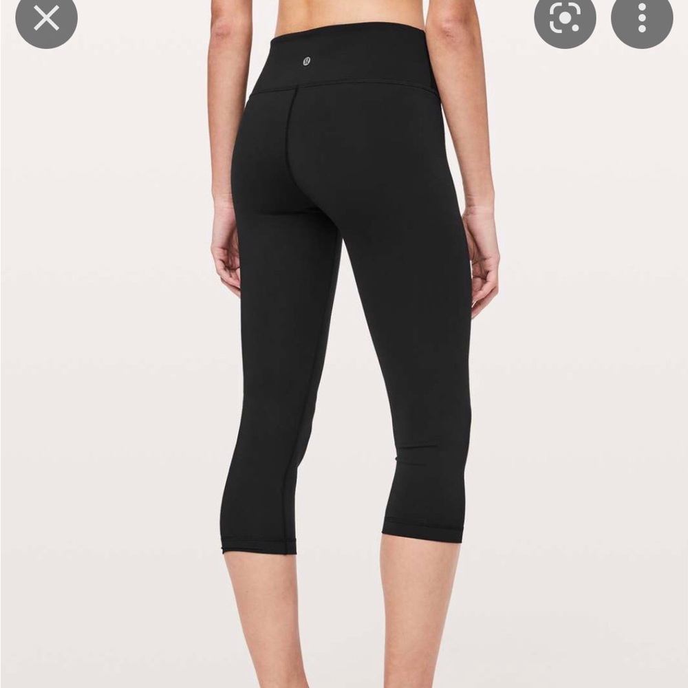 Lululemon wunder under crop size 8 black